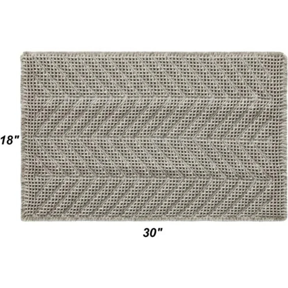 Bath Rugs,Upgraded Waffle Bath Mat,Super Absorbent Boho Bath Rug Non Slip Bath